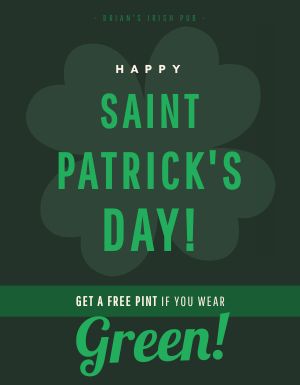 Green St Patricks Day Flyer