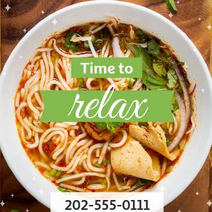 Relax Noodles Instagram Post