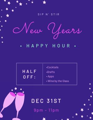 Champagne New Years Flyer