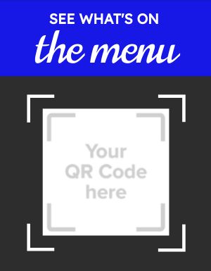 Scan QR Code Menu Sign