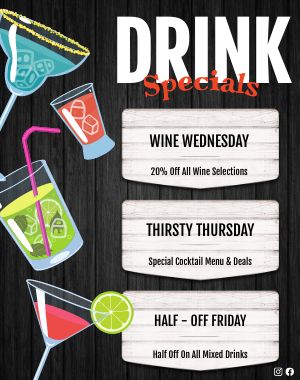 Drink Specials Club Poster