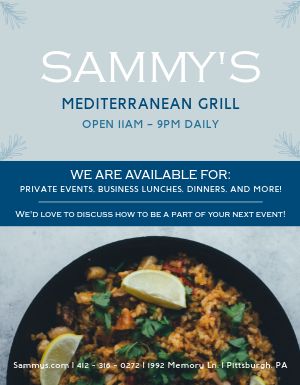 Mediterranean Restaurant Flyer