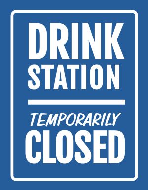 Drinks Closed Announcement
