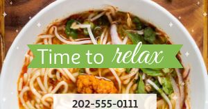 Relax Noodles Facebook Post