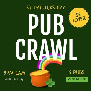 St Patricks Day Pub Crawl Instagram Post