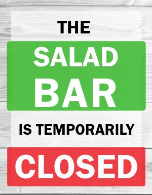 Salad Closed Announcement