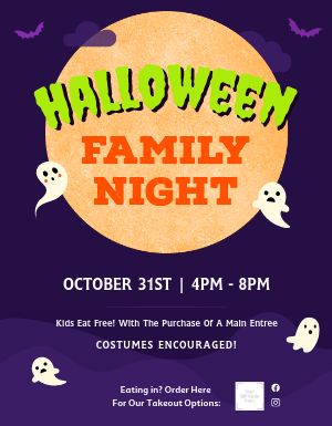 Halloween Family Night Flyer