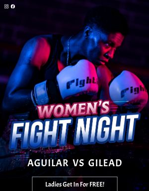 Womens Fight Night Flyer