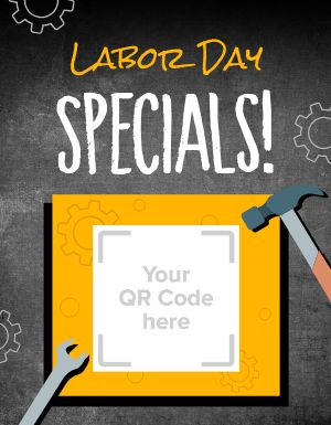 Yellow Labor Day Specials Flyer