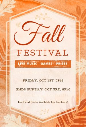 Fall Event Table Tent