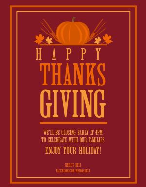 Happy Thanksgiving Flyer