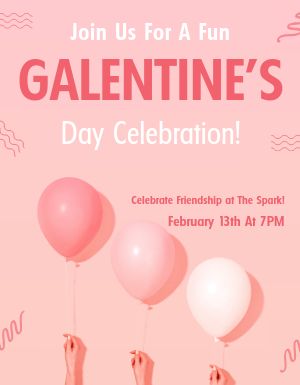 Galentines Celebration Flyer