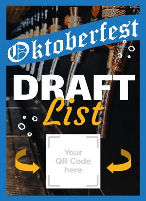 Oktoberfest Draft List Tabletop Insert