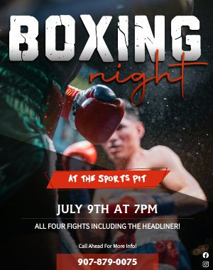 Printable Boxing Night Poster