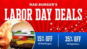 Red Labor Day Deals Digital Poster