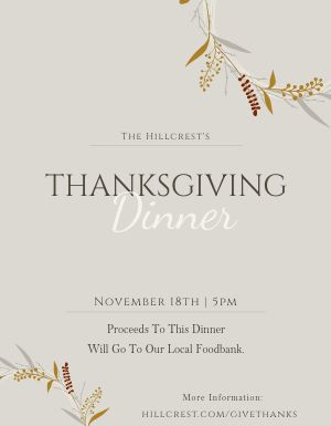 Grey Thanksgiving Flyer
