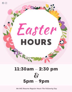 Dynamic Easter Hours Flyer
