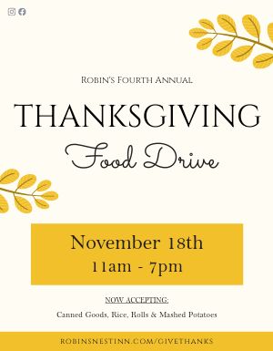 Simple Thanksgiving Food Drive Flyer