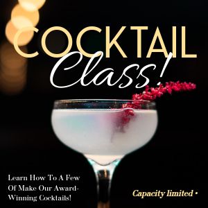 Cocktail Class Instagram Post