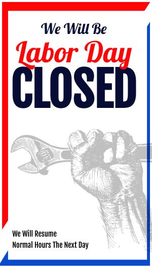 Closed on Labor Day Digital Poster