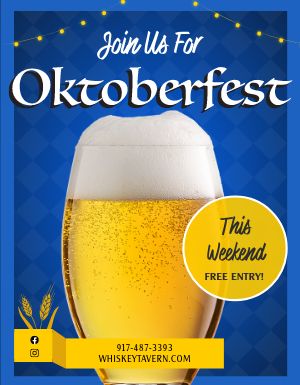 Blue Oktoberfest Event Flyer