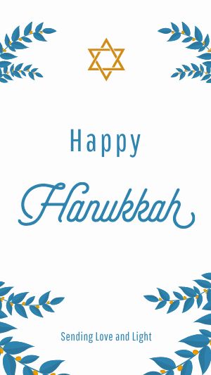 Simple Happy Hanukkah Instagram Story
