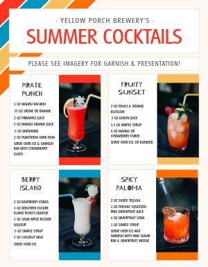 Bright Cocktail Recipe Card