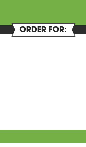 Simple Takeout Order Label