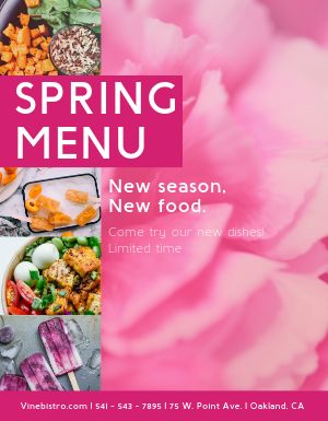 Spring New Food Flyer