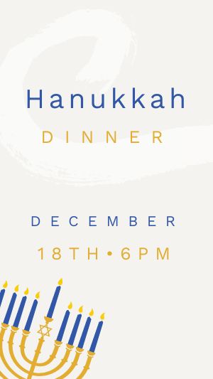 Light Hanukkah Dinner Instagram Story