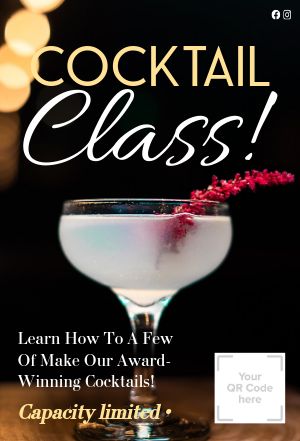 Cocktail Class Table Tent