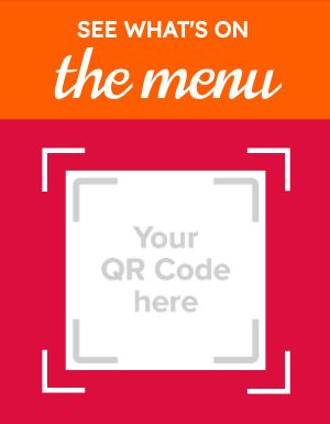 Scan QR Code Menu Signage