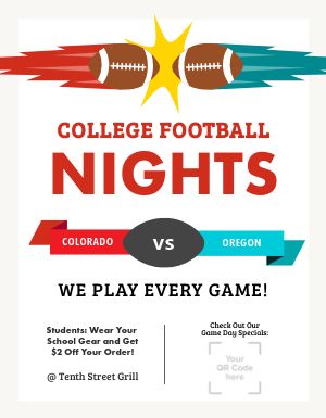 College Football Nights Flyer