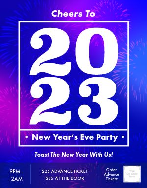 Toast New Year's Eve Flyer