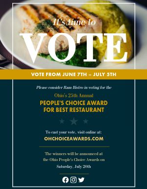 Vote For Our Restaurant Flyer