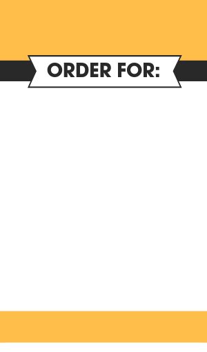 Order For Takeout Label