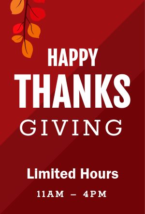 Red Thanksgiving Table Tent