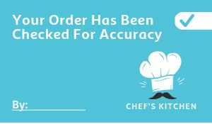 Restaurant Accuracy Sticker