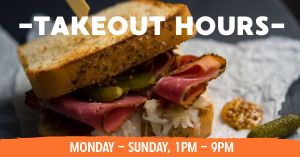Takeout Open Hours Facebook Post