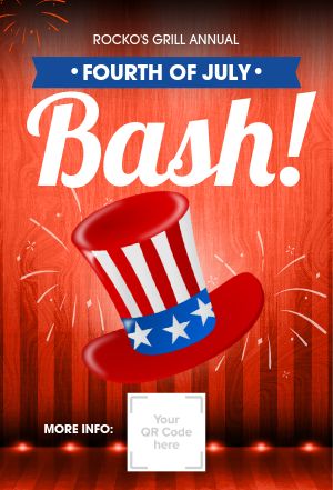 4th of July Bash Table Tent