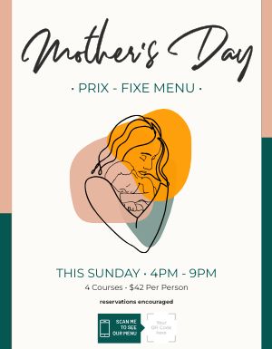 Mothers Day Menu Flyer