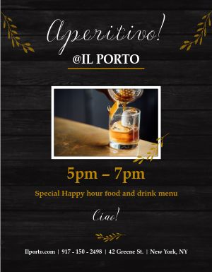 Italian Happy Hour Flyer 