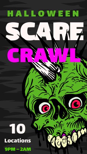 Scary Bar Crawl Halloween IG Story