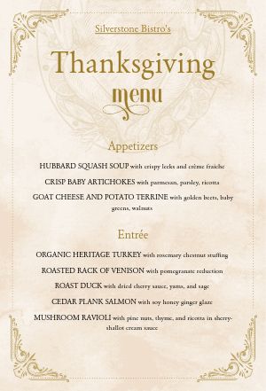 Upscale Thanksgiving Tabletop Insert