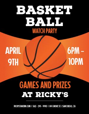 Basketball Watch Party Flyer 