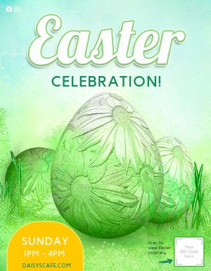 Green Easter Celebration Flyer
