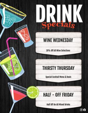 Drink Specials Club Flyer