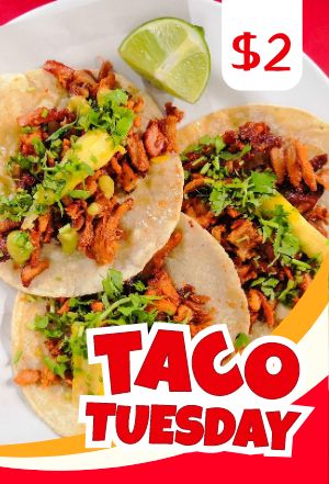 Taco Daily Specials Table Tent