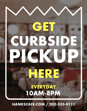 Curbside Takeout Sign
