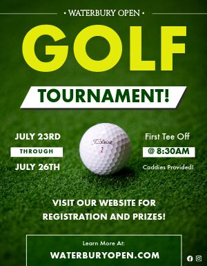 Green Golf Tournament Flyer